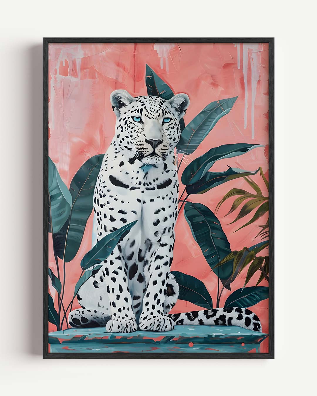 Mystieke Luipaard op Roze Poster-WallArtistic