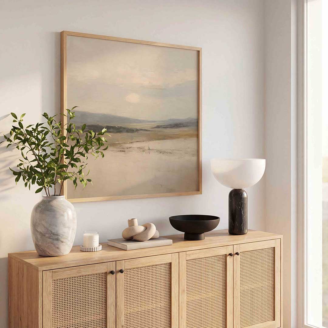 Landschap met bergen Poster
