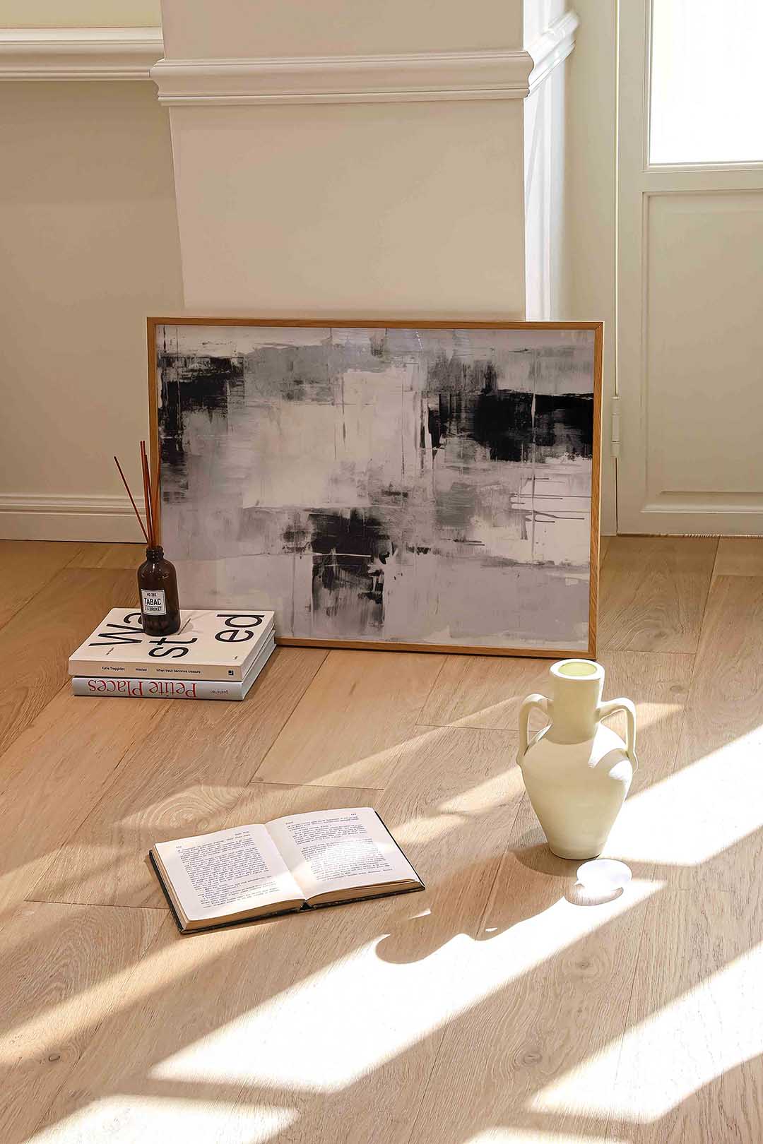 Abstracte zwart wit Poster
