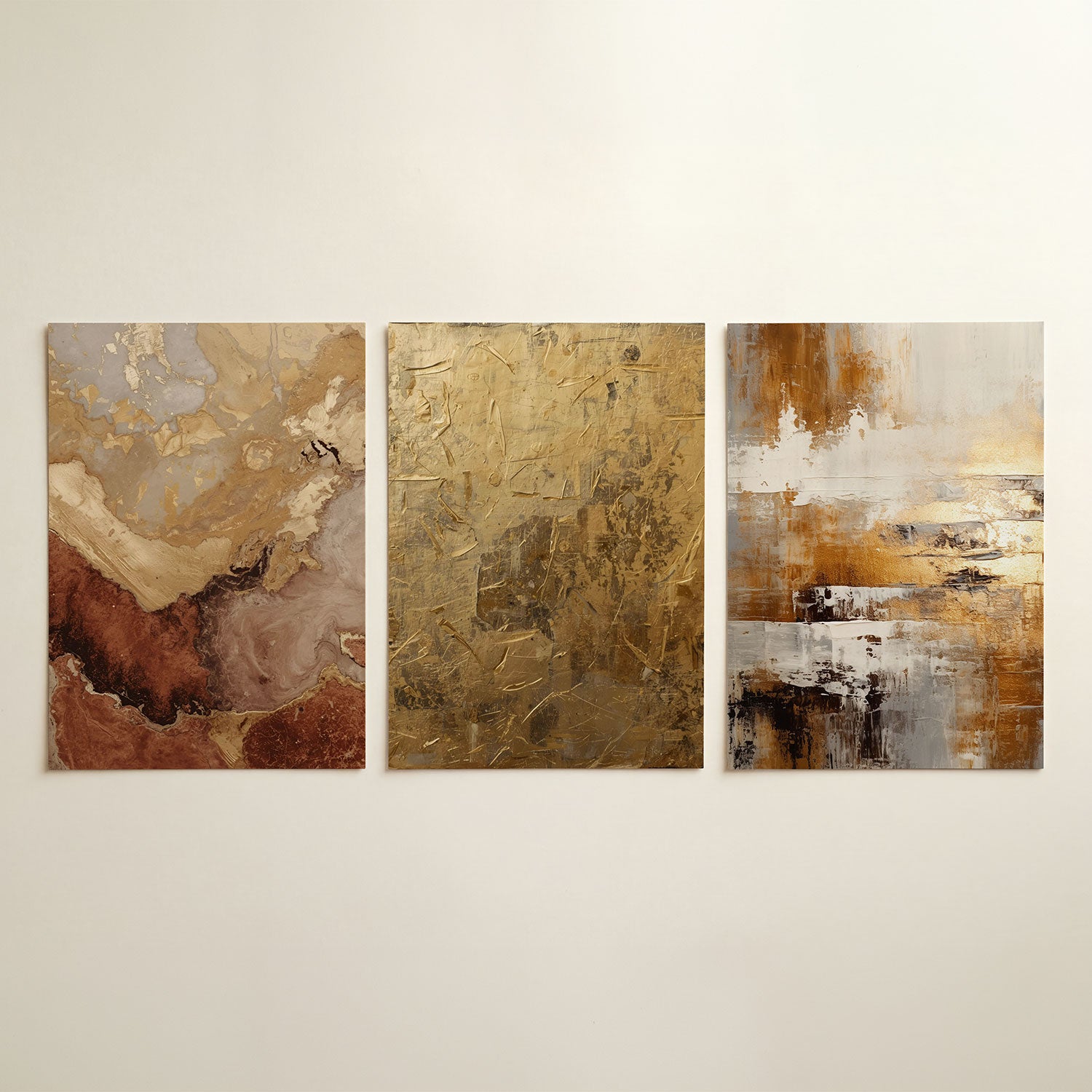 Aardse kleurvlakken Posterset