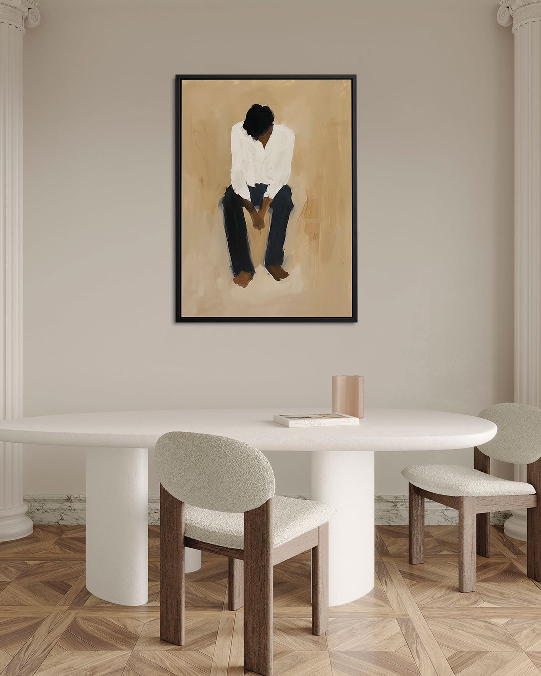 Zittende figuur Kunstwerk