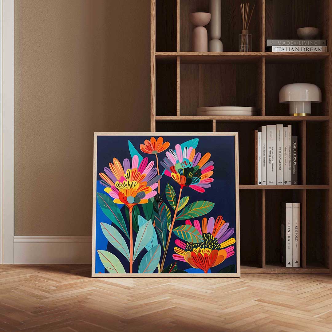 Bloemen en bladeren Poster