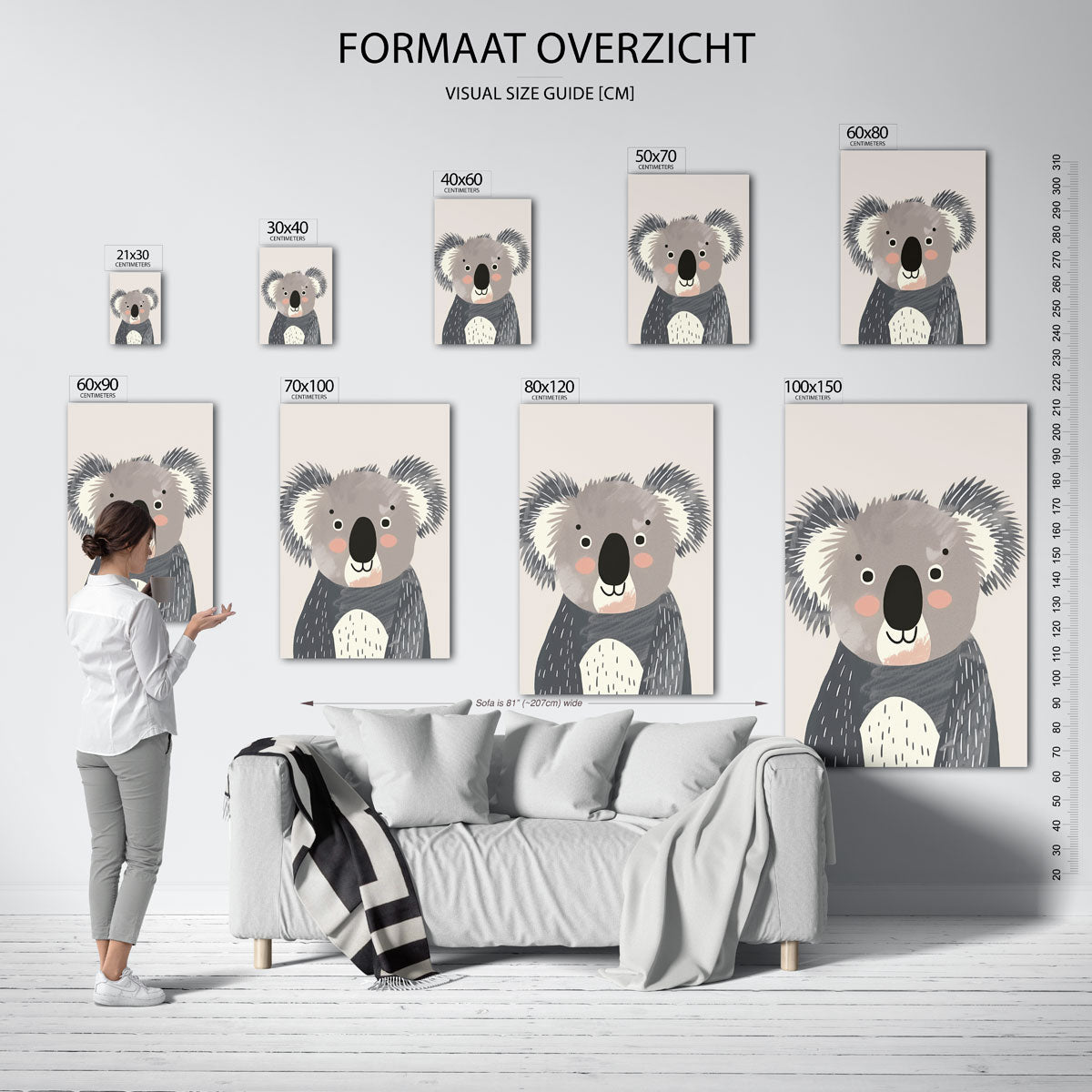 Koala illustratie Poster