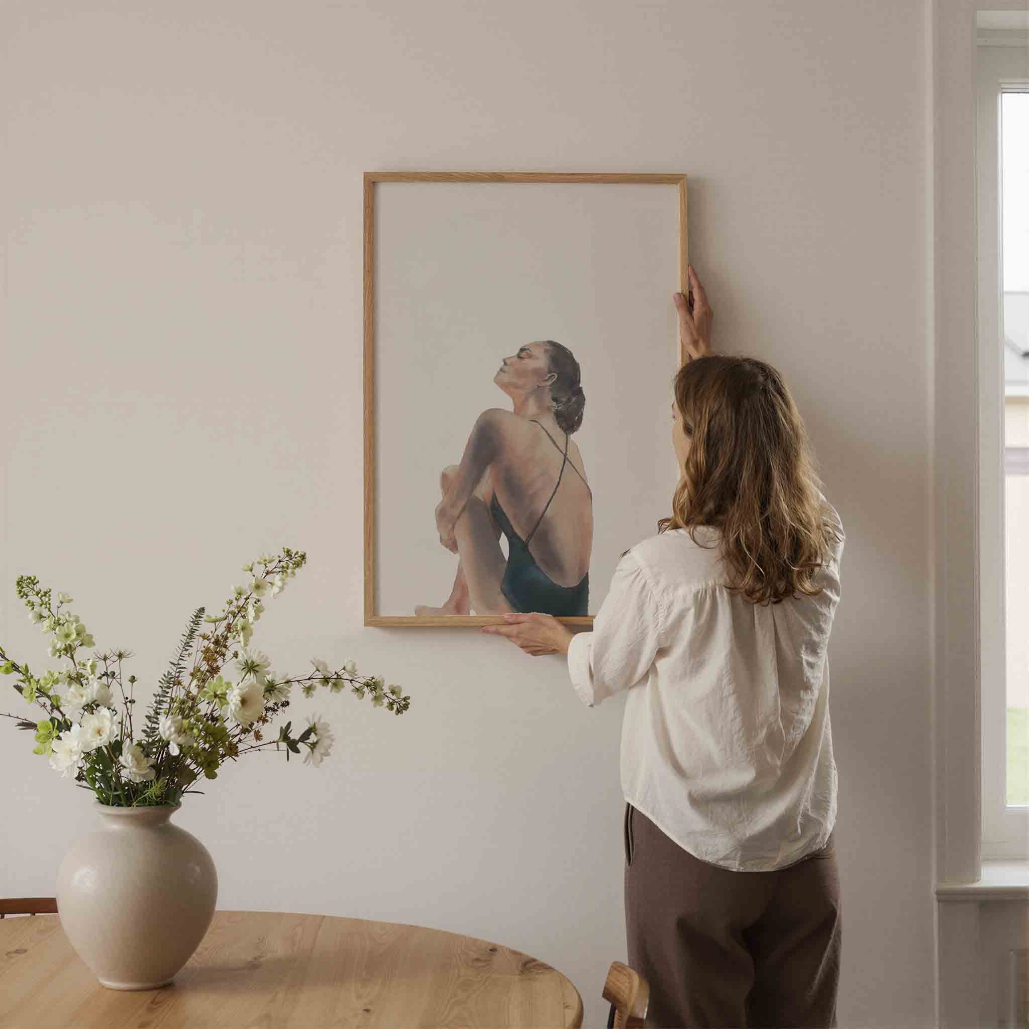 Zittende vrouw Poster