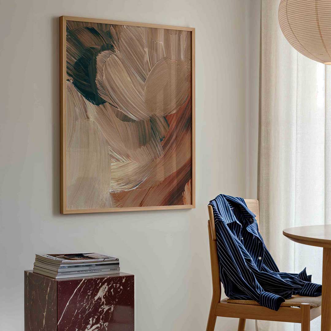 Abstracte penseelstreken Poster