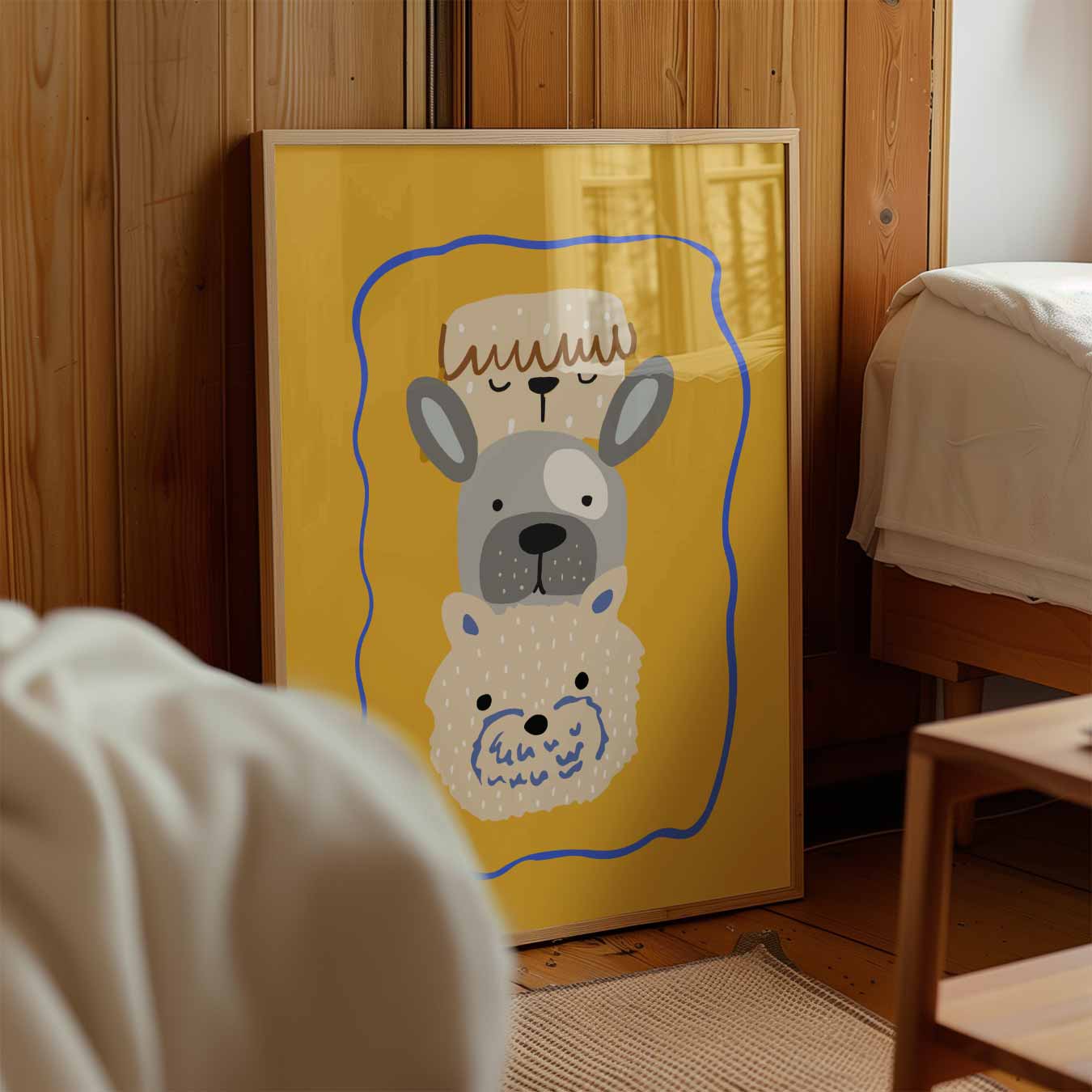 Schattige Dierenkoppen Poster-WallArtistic