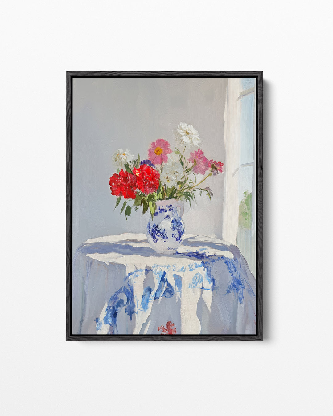 Bloemen in vaas Kunstwerk