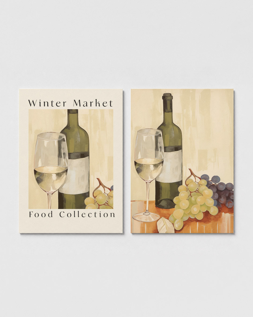 Wijn en druiven Posterset
