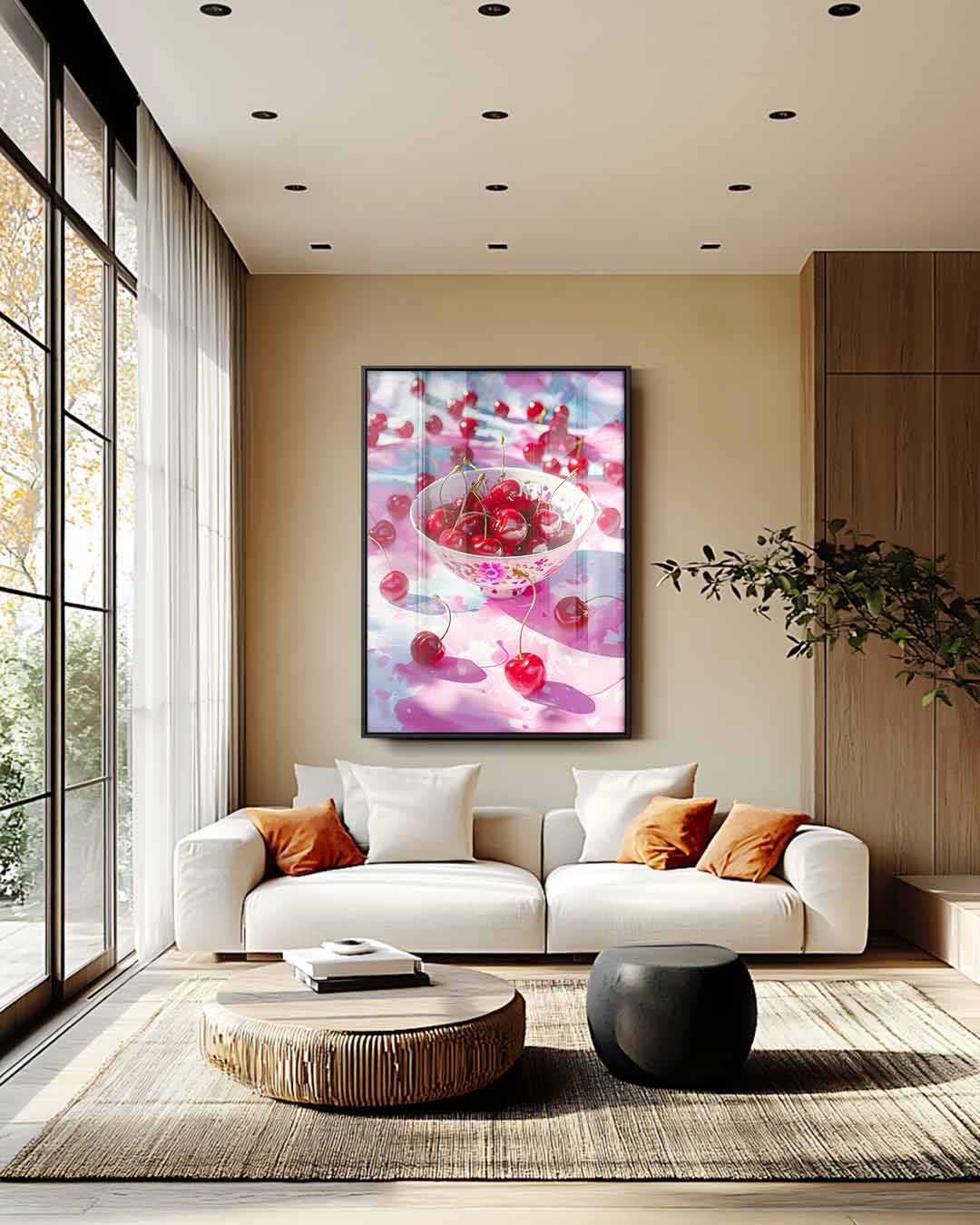 Ode aan de Kersen Kunstwerk-canvas-dibond-plexiglas-wanddecoratie-WallArtistic