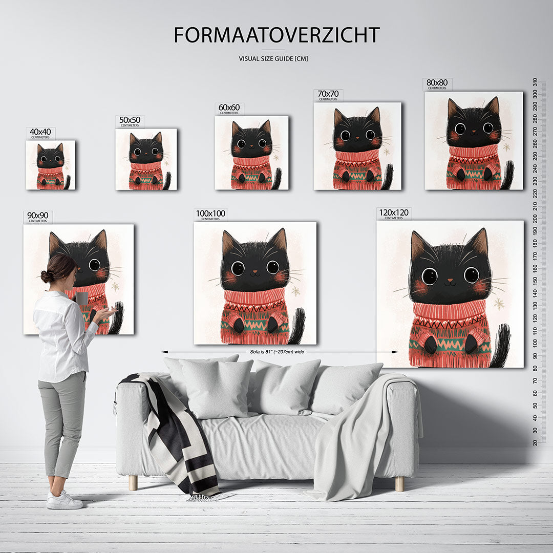 Schattige kat illustratie Kunstwerk