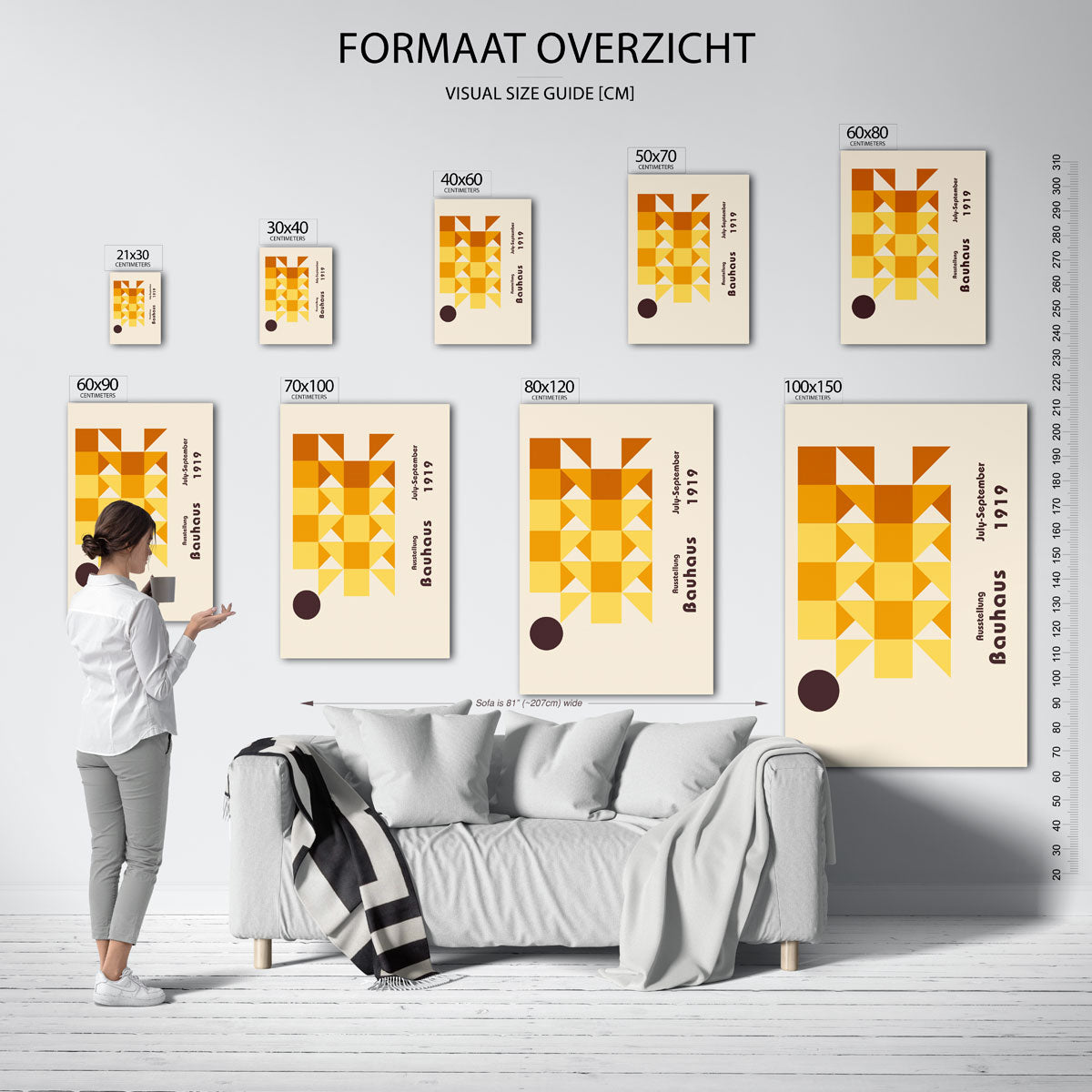 Vormritme en kleur Poster