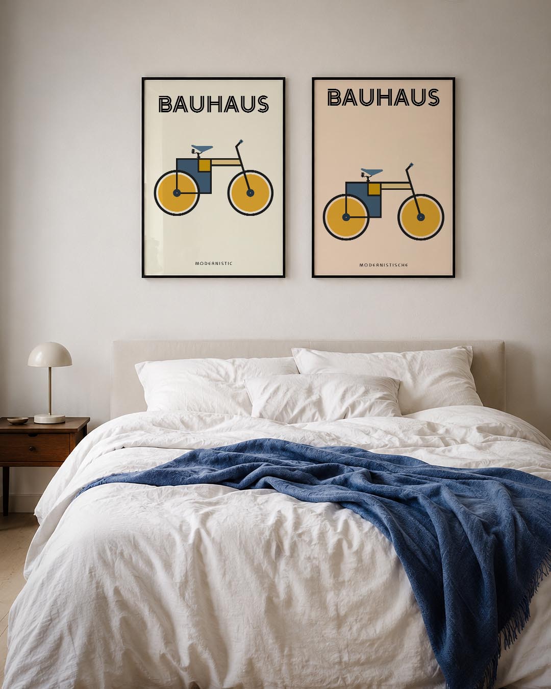 Fiets en kleurvlakken Posterset