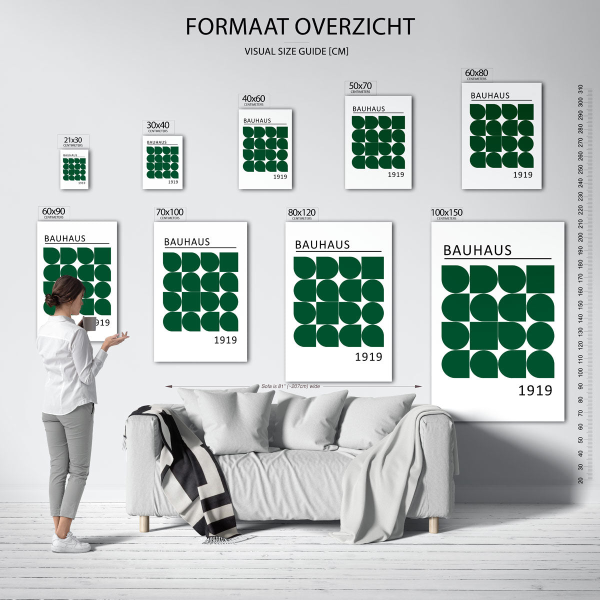 Vormritme en lijnen Poster