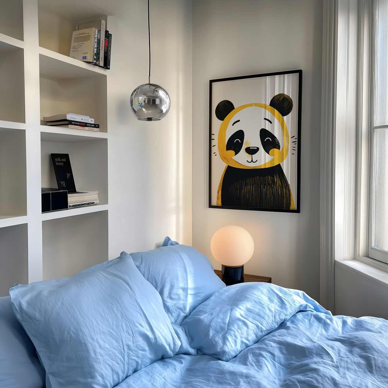 Vrolijke Panda Illustratie Poster-WallArtistic