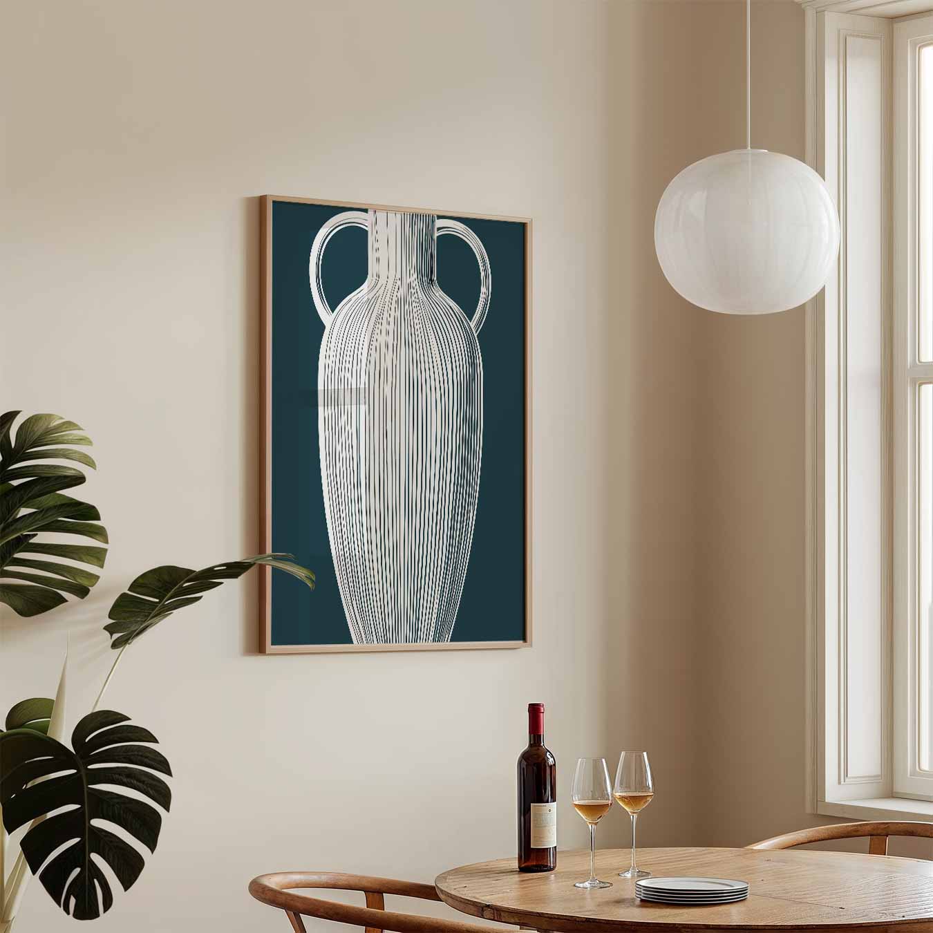 Stijlvolle Vaas Illustratie Poster-WallArtistic