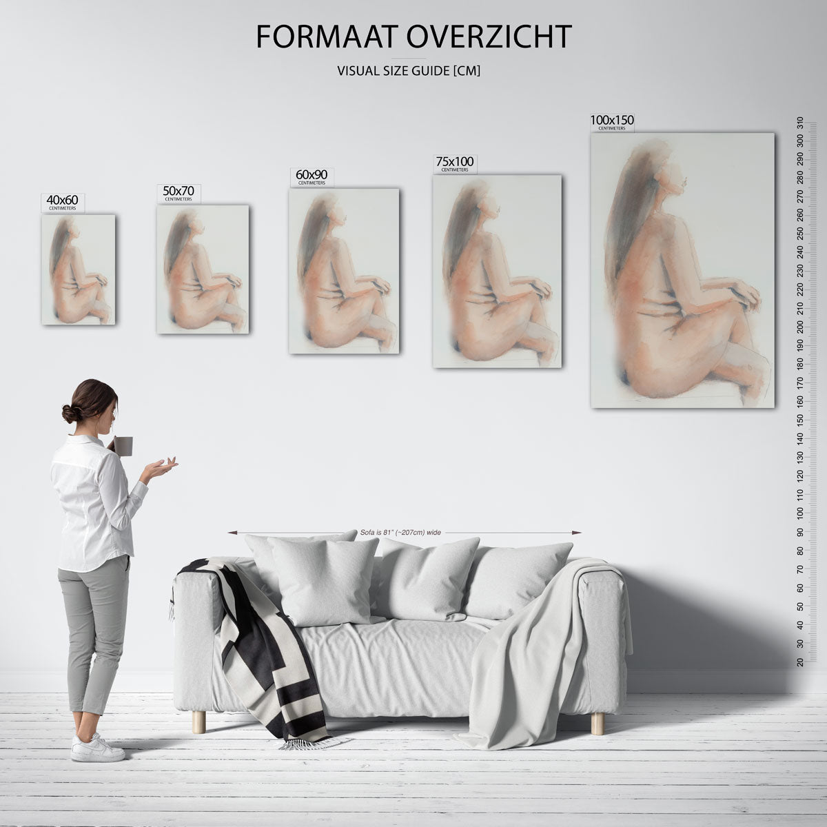 Zittende vrouw Kunstwerk