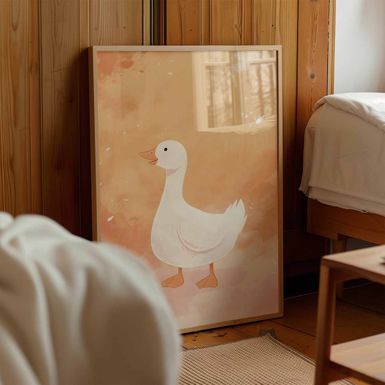 Vrolijke Gans Kunstposter-WallArtistic