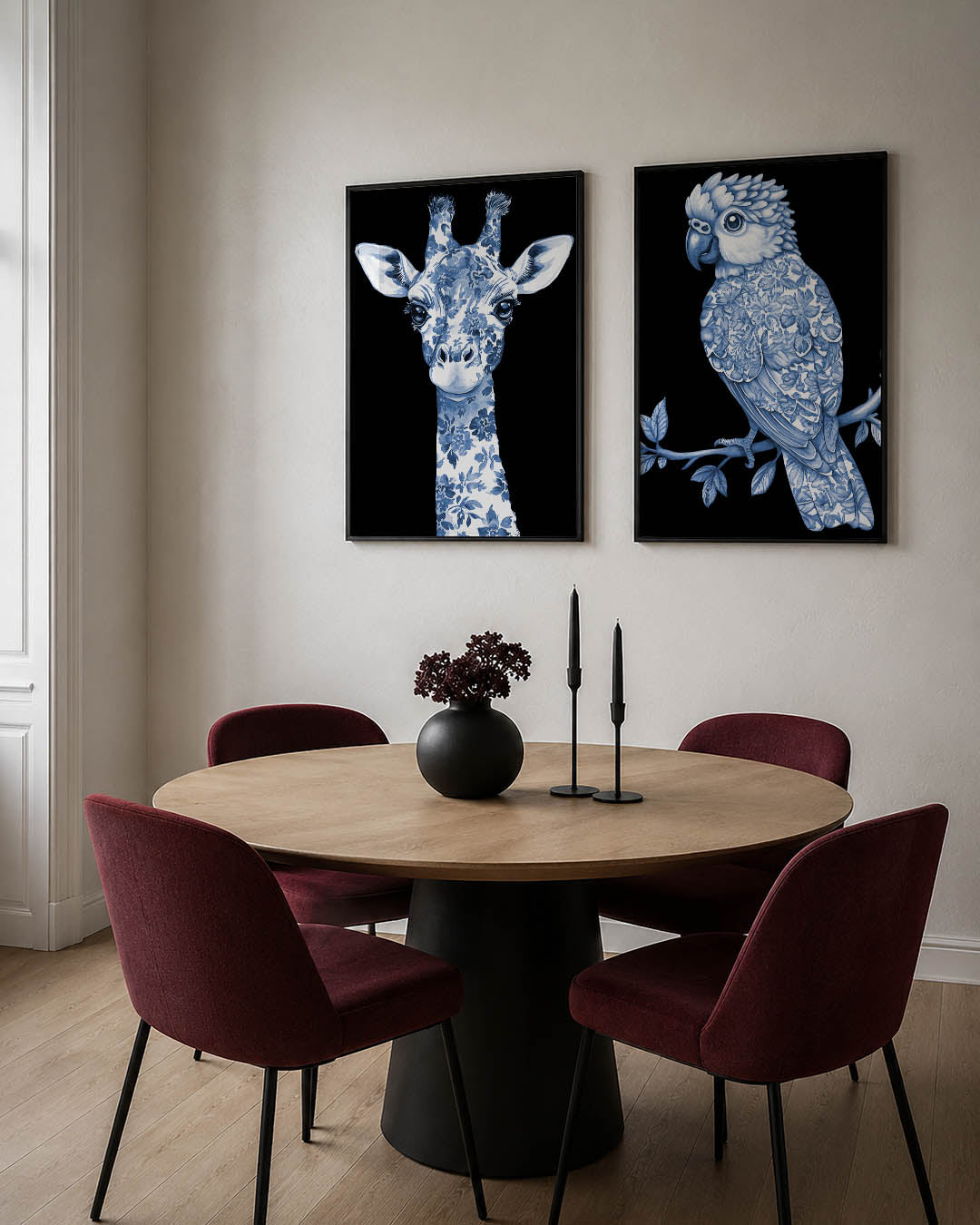 Floraal contrast Posterset