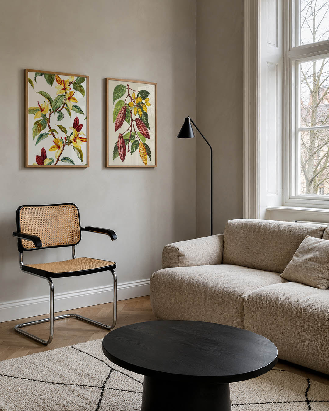 Bloem en blad Posterset