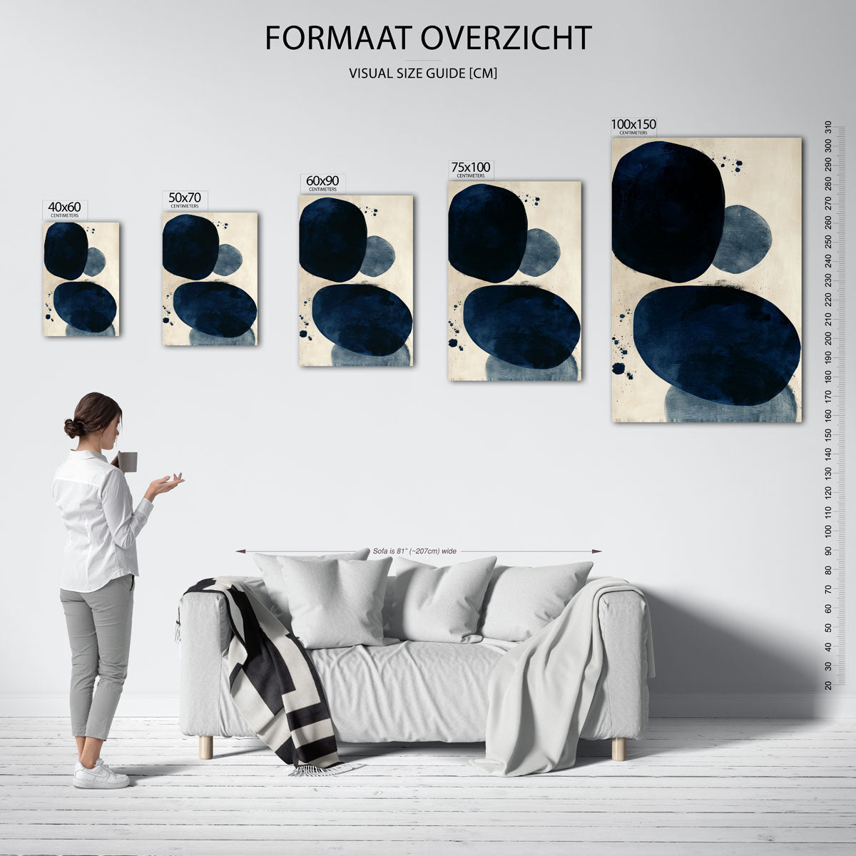 Organische vormen compositie Kunstwerk