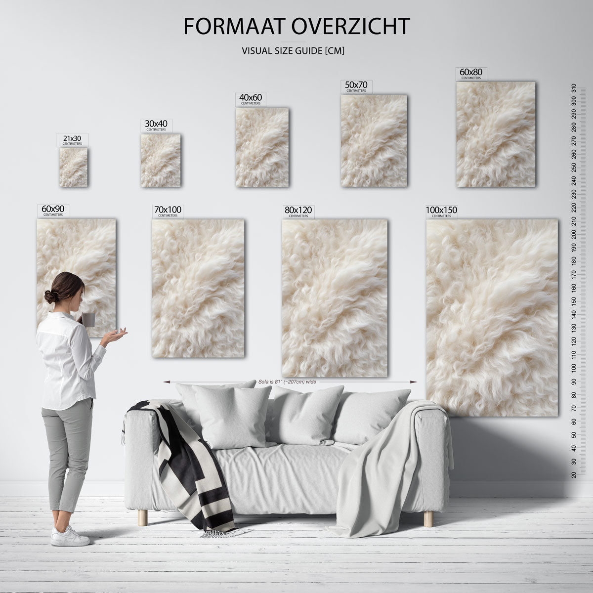Wollige textuur Poster