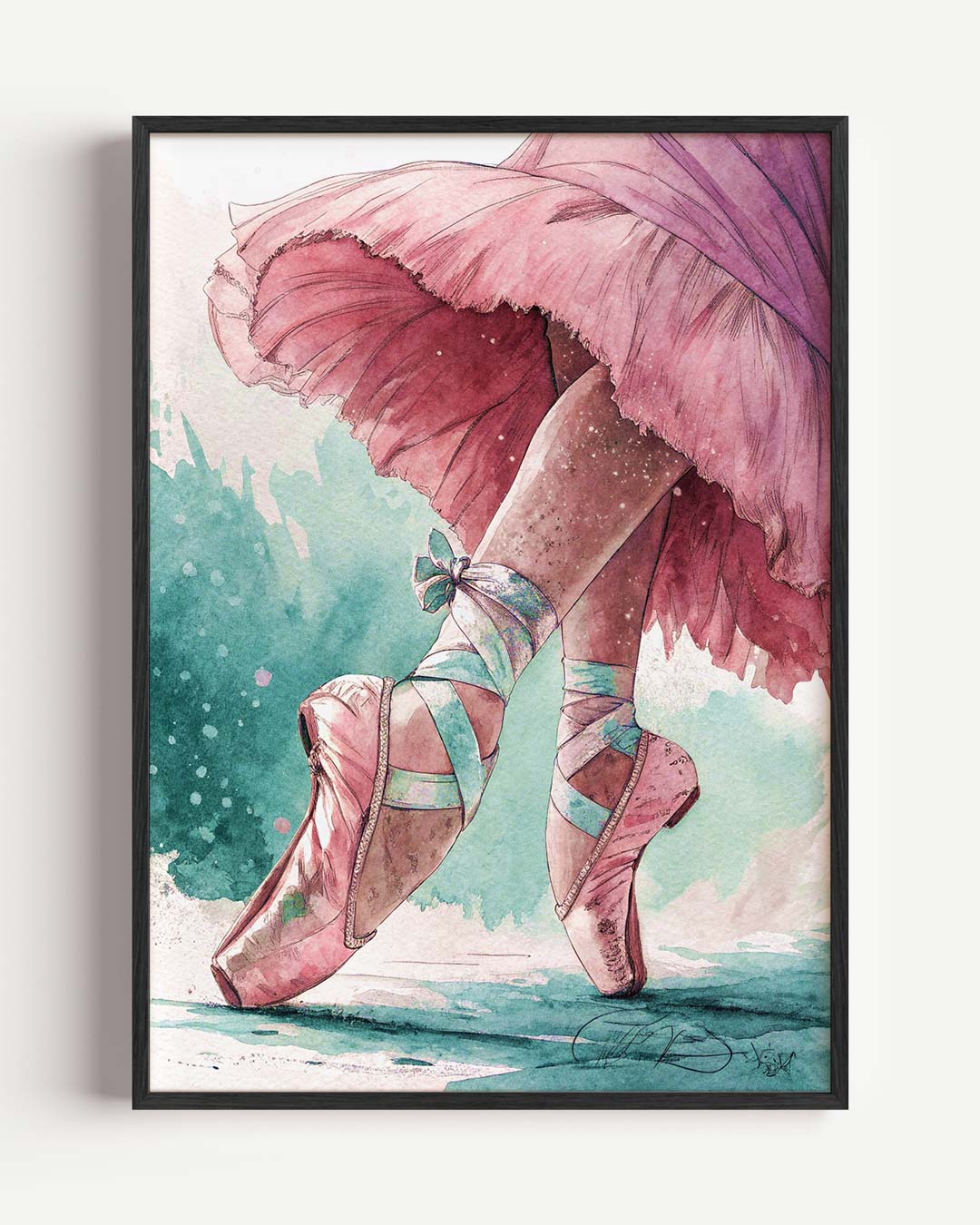 Elegant Ballet Moment Poster-WallArtistic