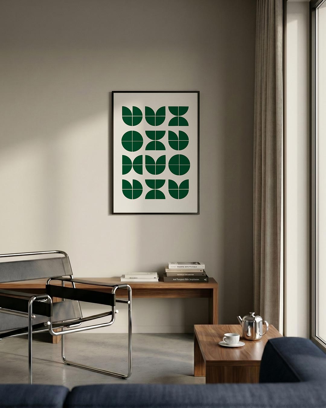 Groene vormenritme Poster