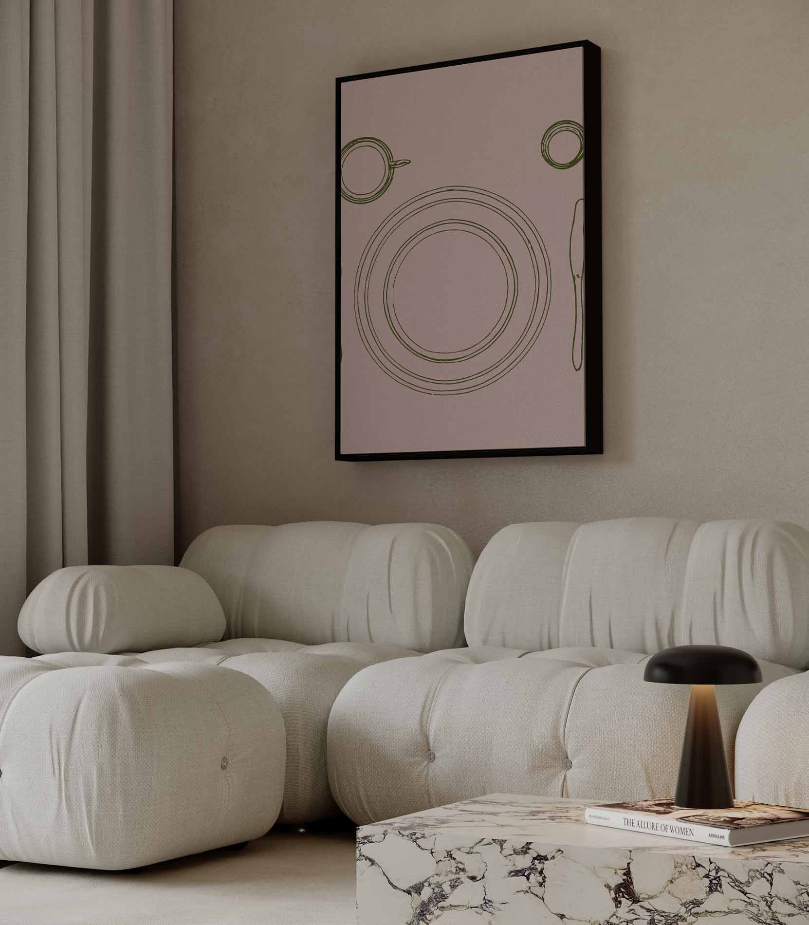 Eenvoudig Elegante Tafelschikking Kunstwerk-canvas-dibond-plexiglas-wanddecoratie-WallArtistic