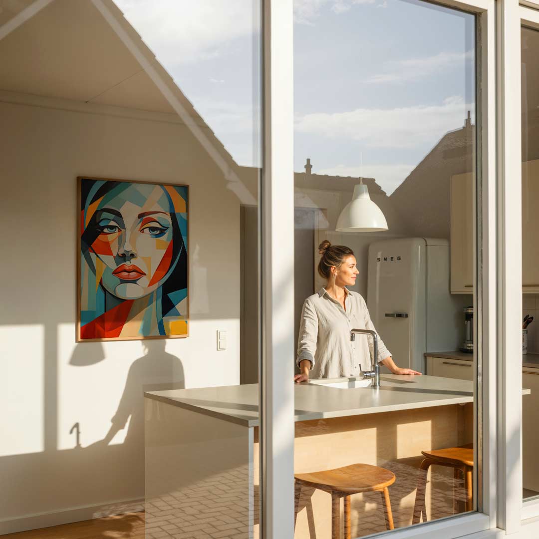 Moderne Geometrische Portretposter-WallArtistic