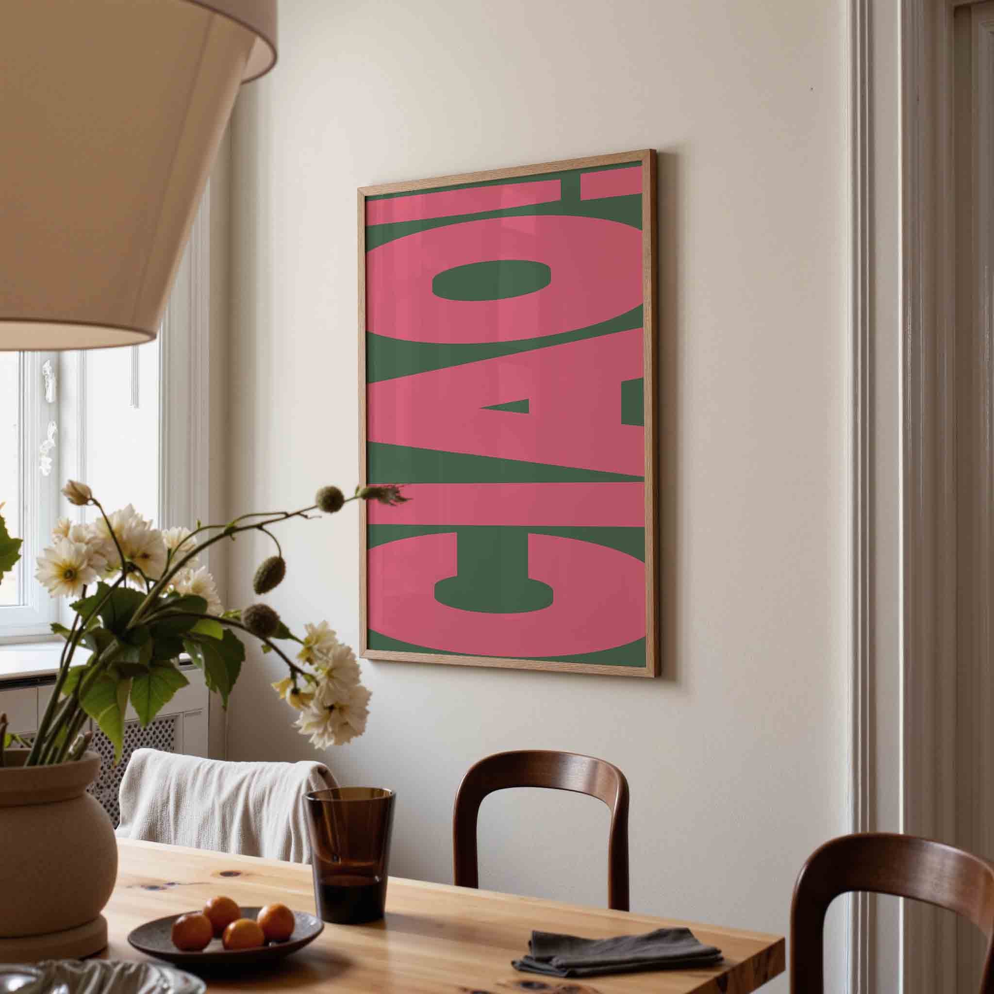 Roze typografie Poster