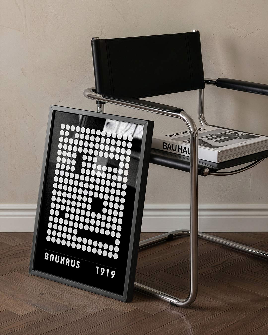 Cirkelpatroon en tekst Poster
