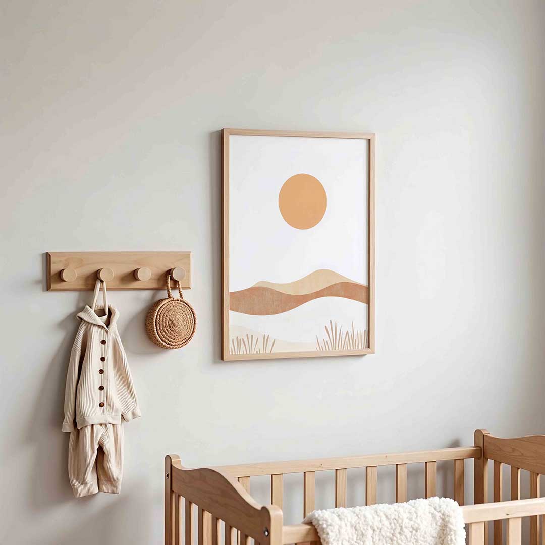 Zon en heuvels Poster