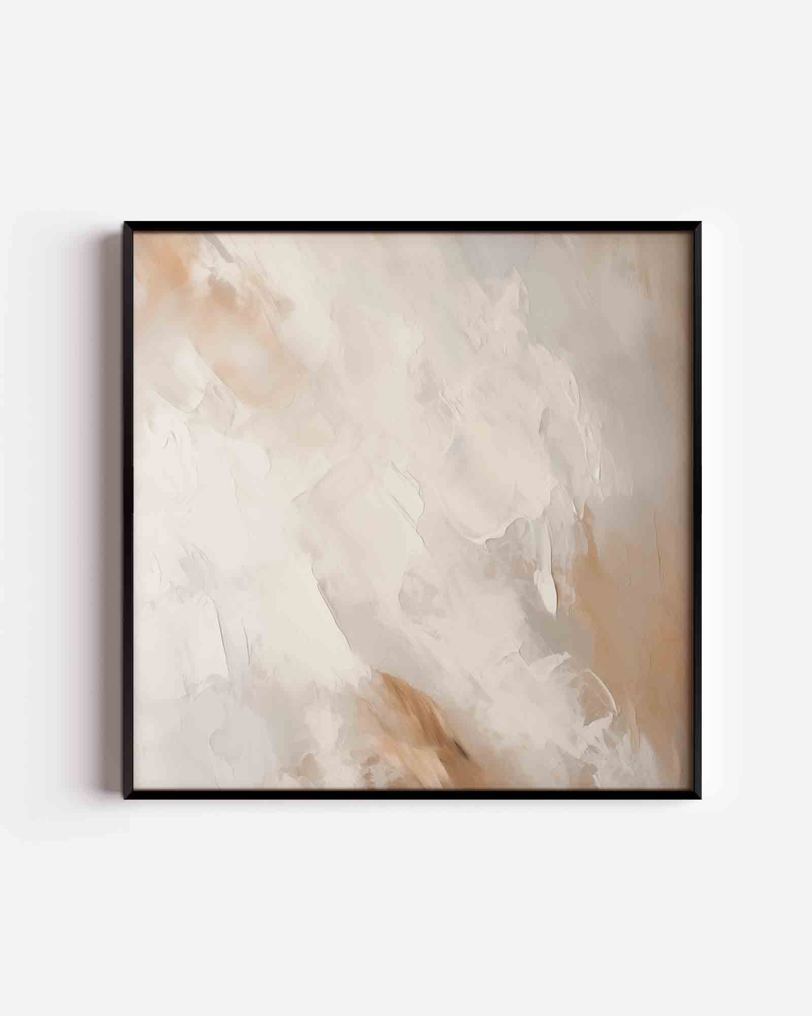 Abstracte beige en witte Poster