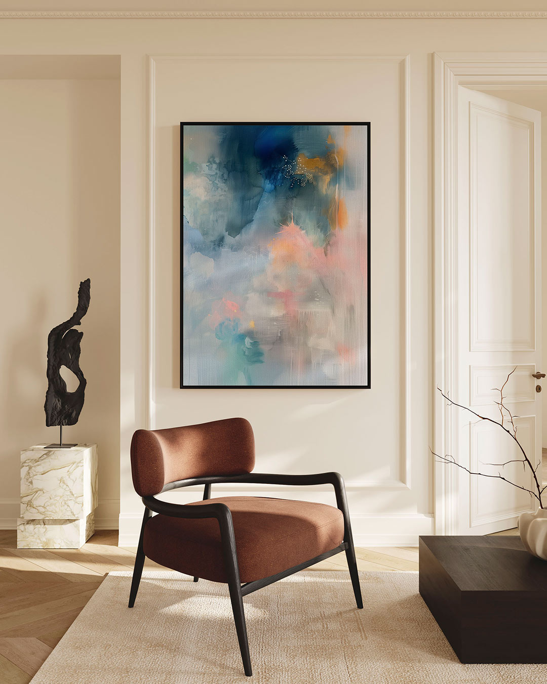 Dromerige kleurencompositie Kunstwerk