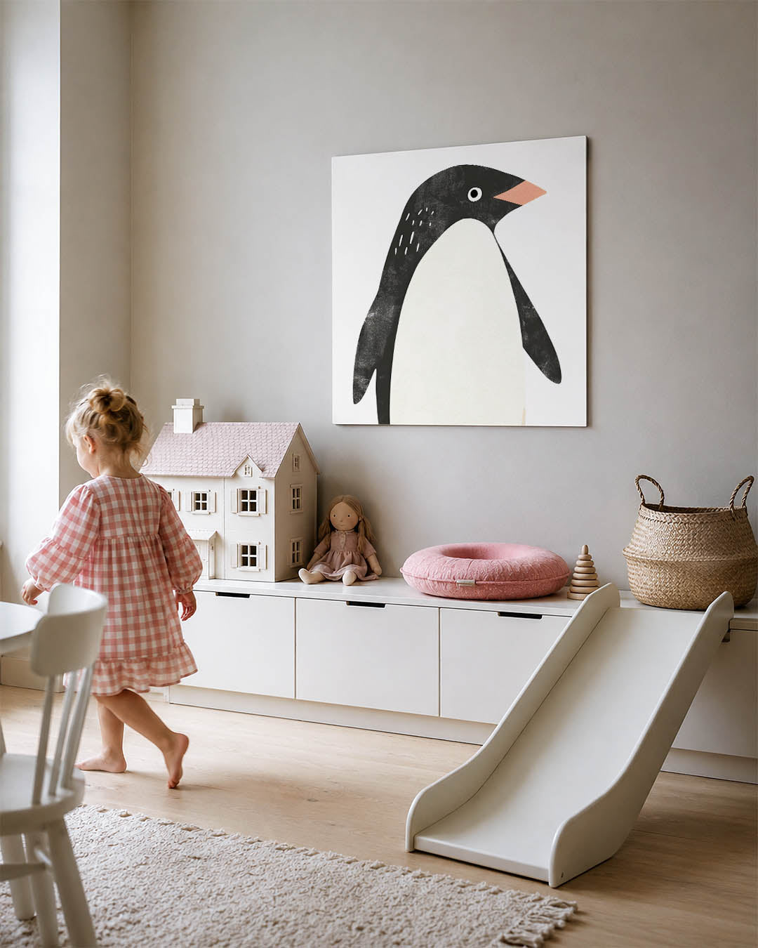 Grafische pinguïn Kunstwerk