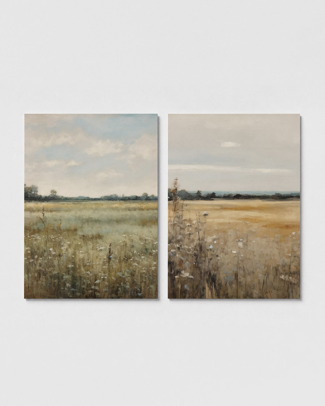Landschap in zachte kleuren Posterset