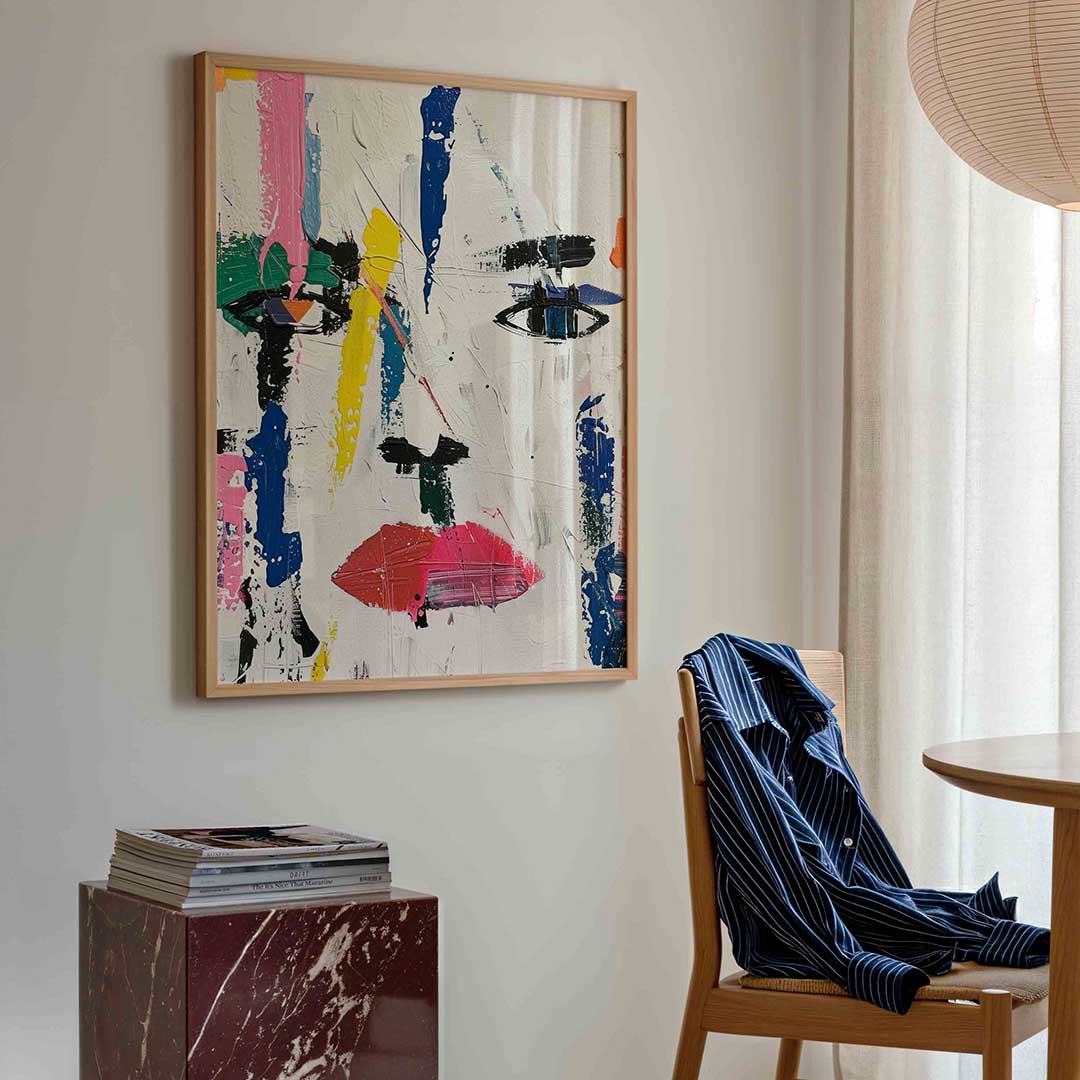 Abstract gezicht Poster