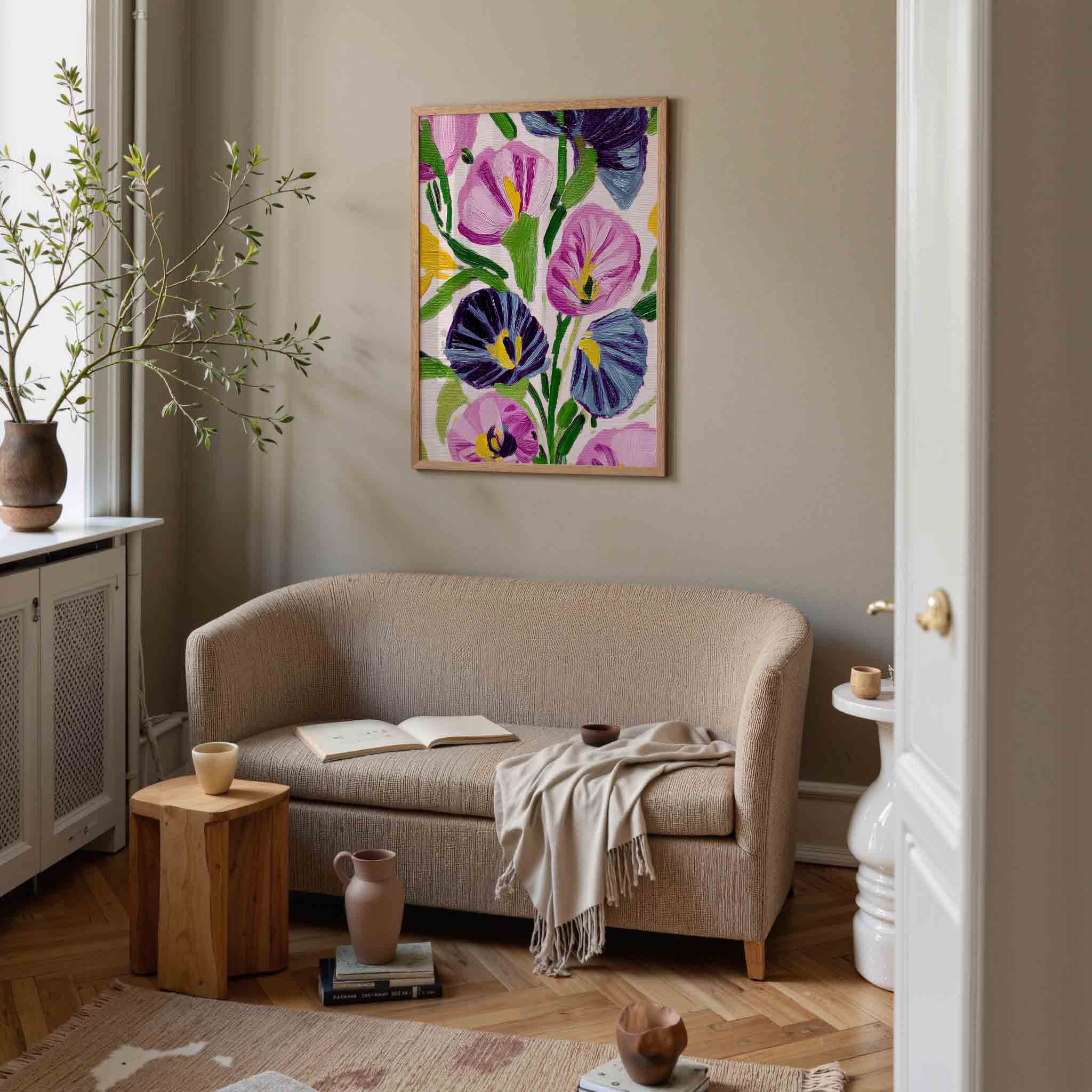 Bloemen in levendige kleuren Poster