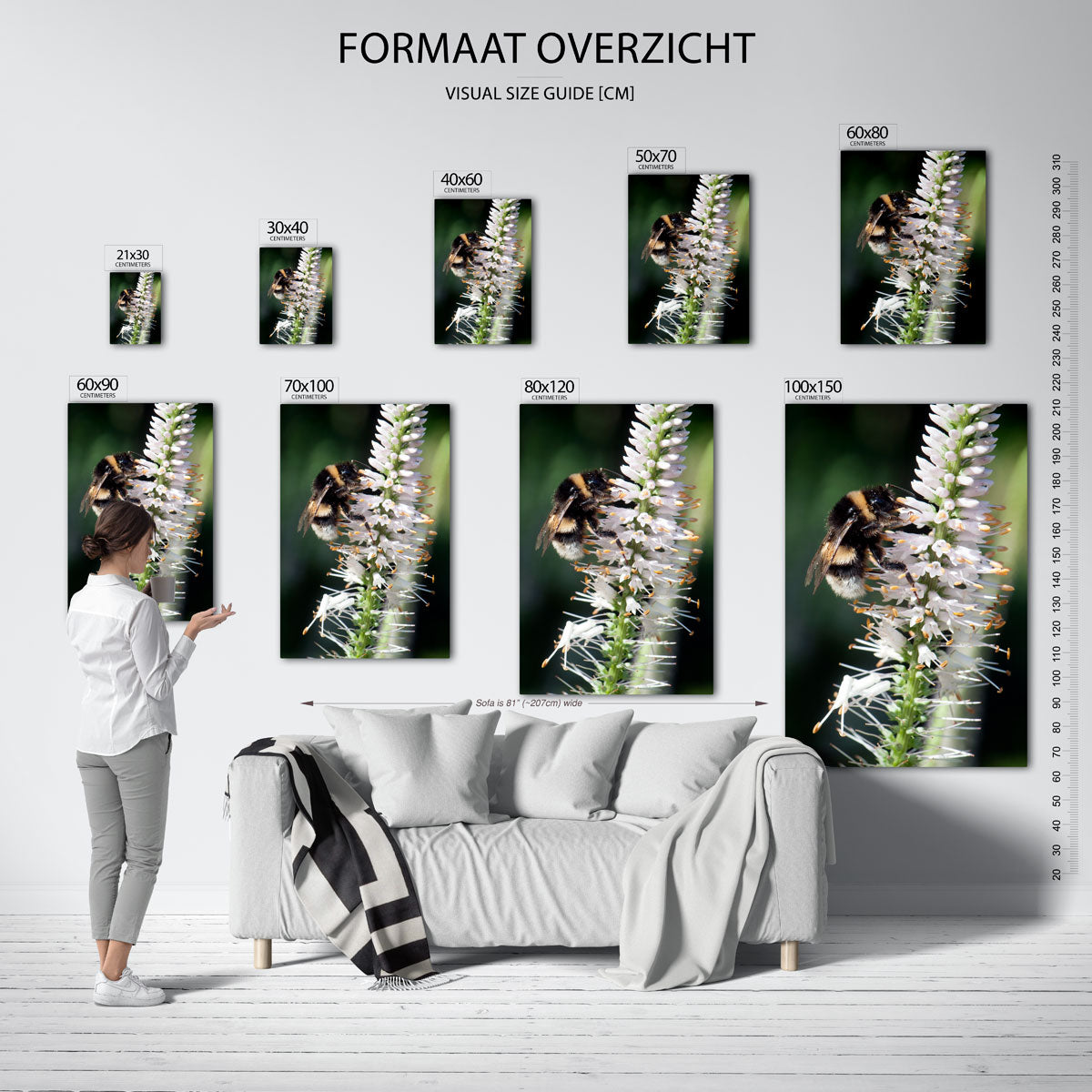 Bij op bloem Poster