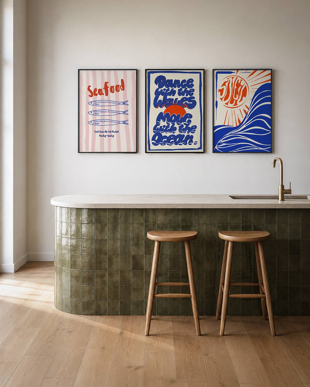 Vissen en strepen Posterset