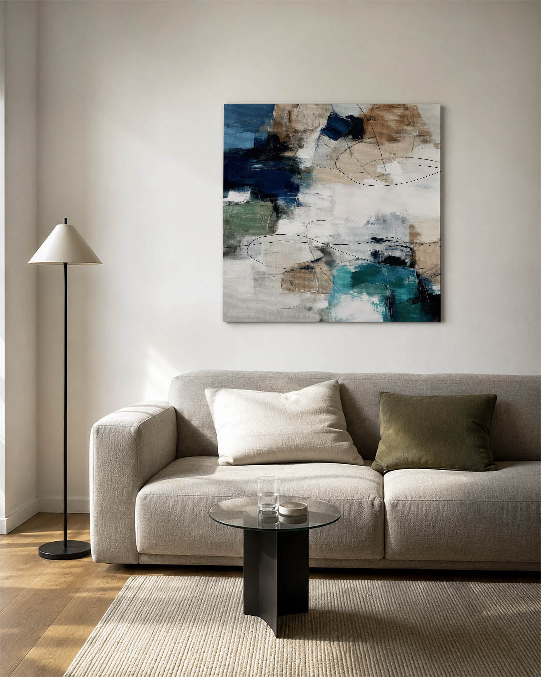 Dynamische kleurvlakken Kunstwerk