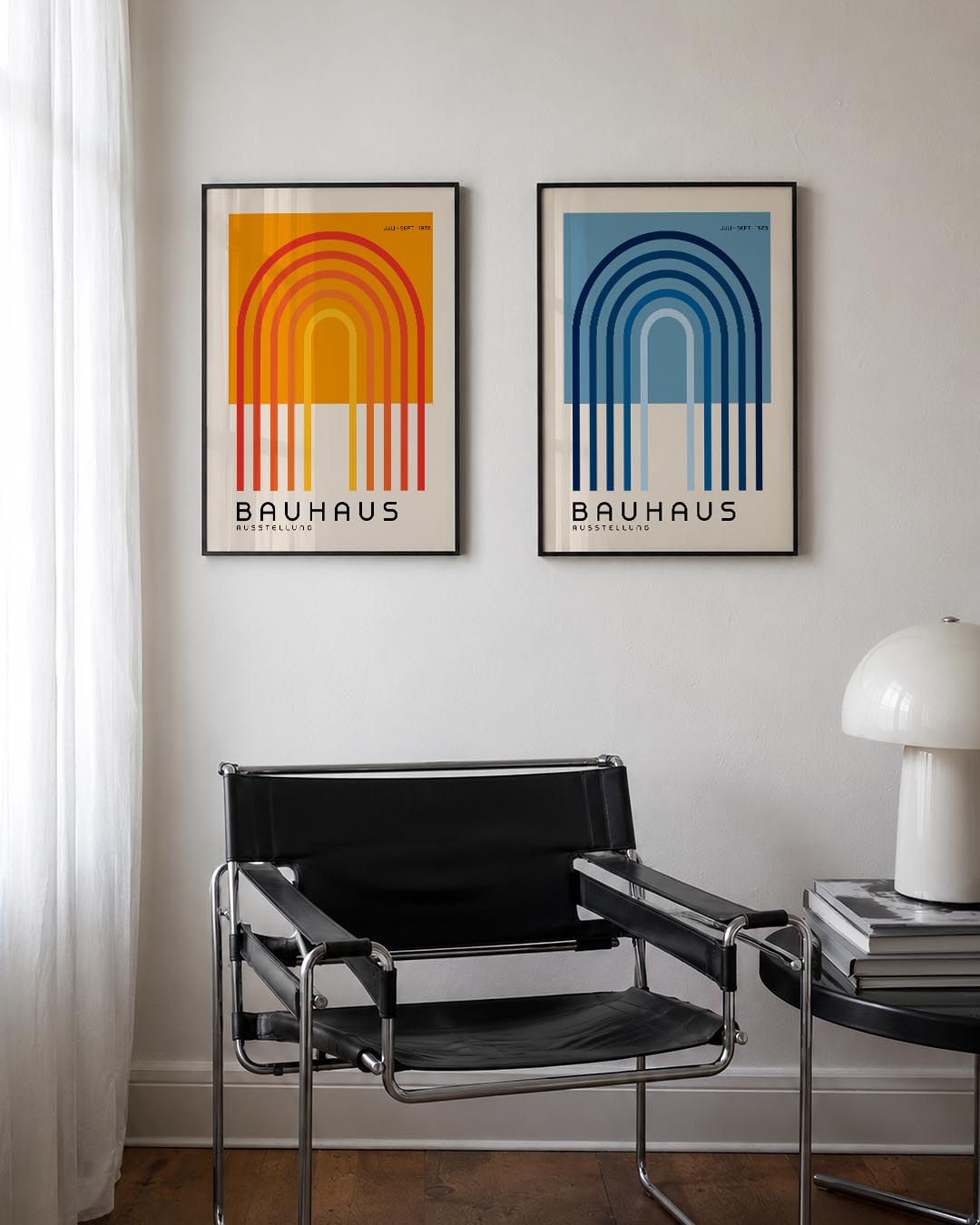 Kleurrijke booglijnen Posterset