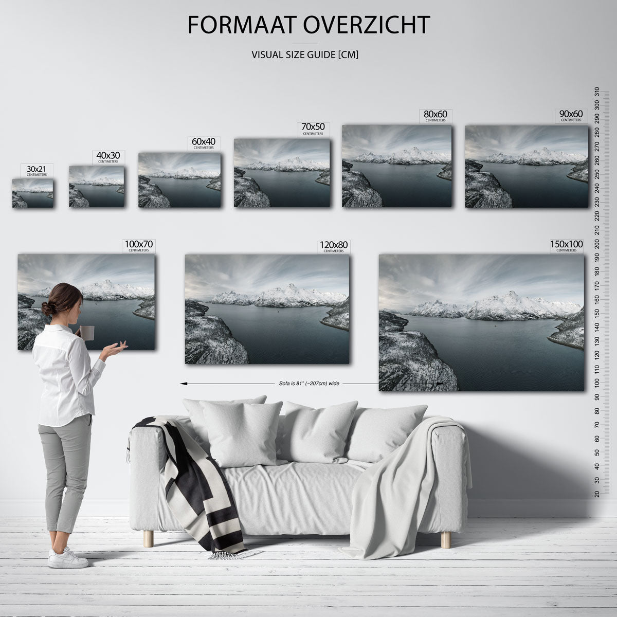 Rustige berglandschap Poster