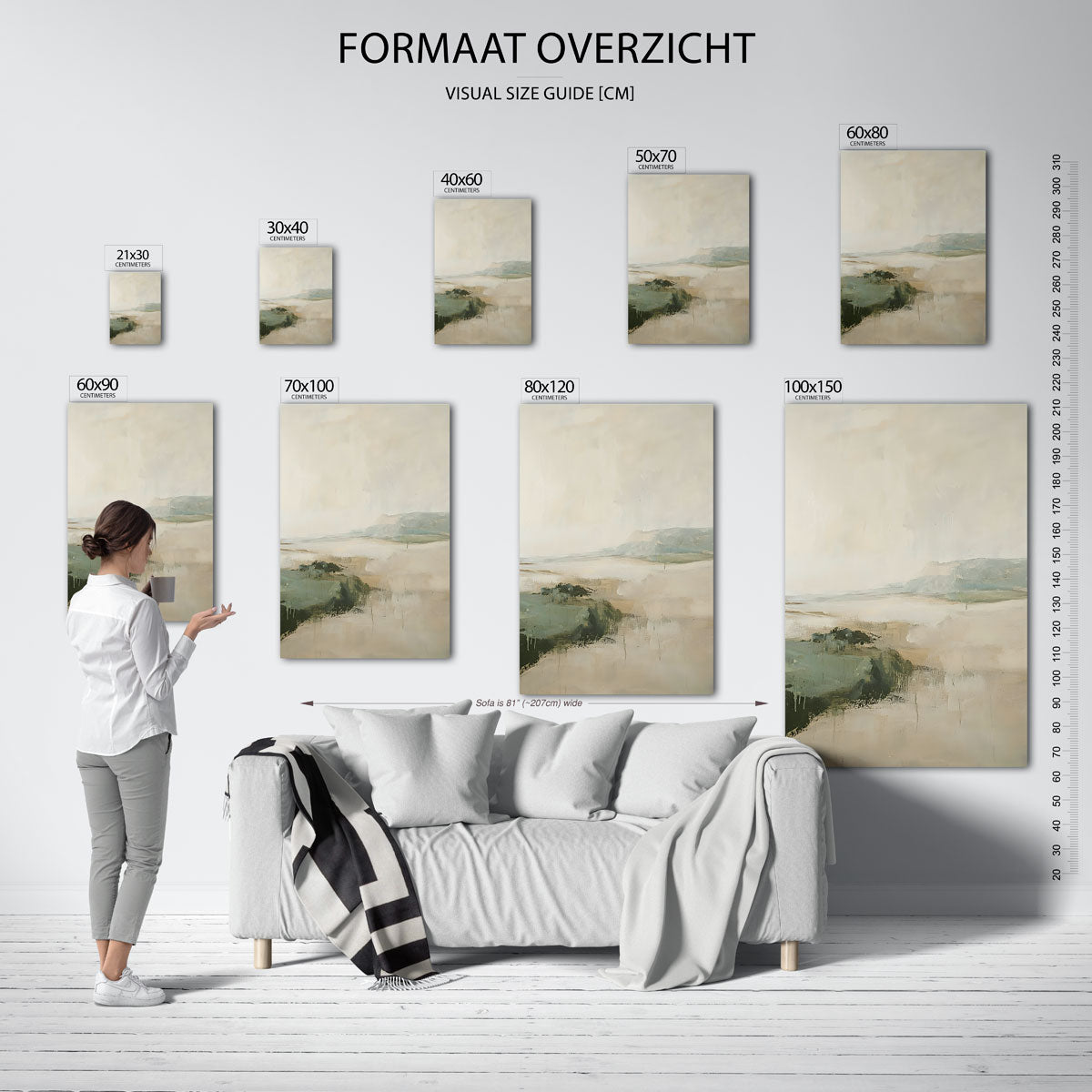 Landschap met zachte tinten Poster