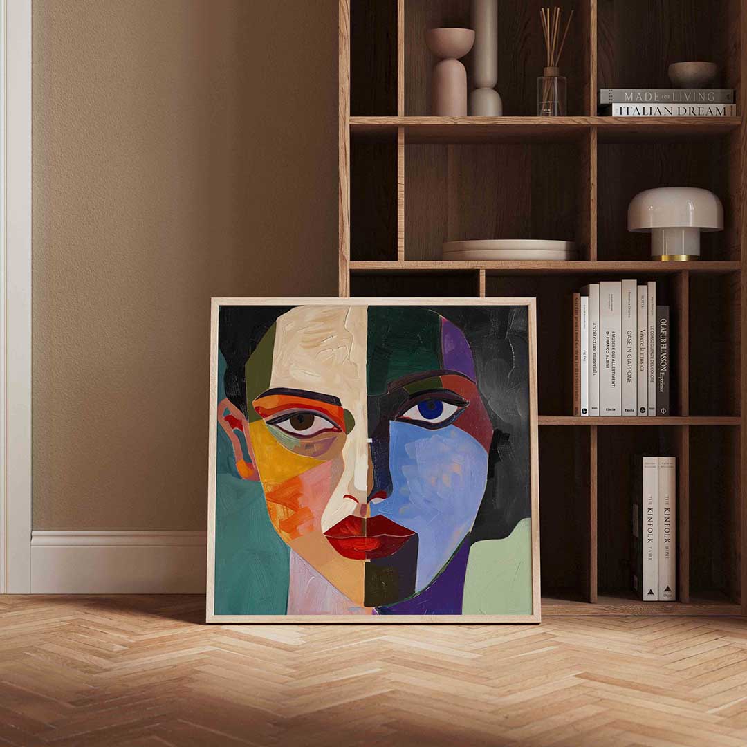 Abstract gezicht Poster