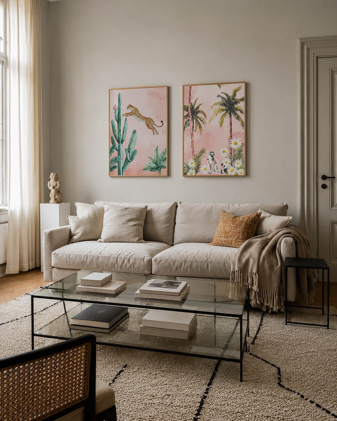 Sprong en cactus Posterset