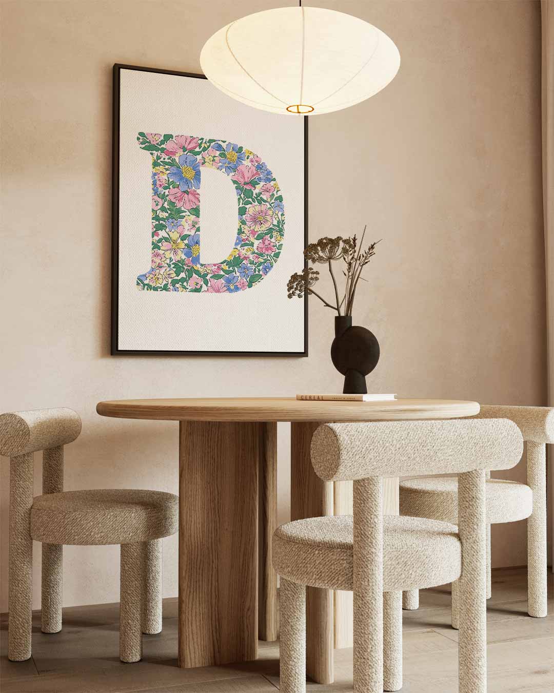 Bloemenpracht in Alfabet Kunstwerk-canvas-dibond-plexiglas-wanddecoratie-WallArtistic