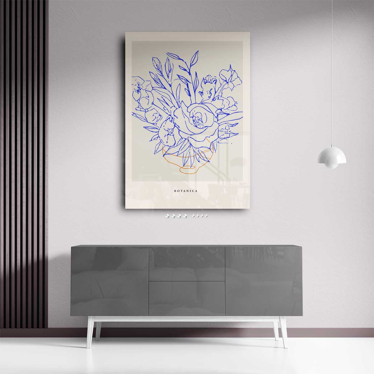 Botanica Bloemenschets Kunstwerk-canvas-dibond-plexiglas-wanddecoratie-WallArtistic