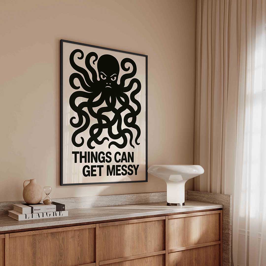 Octopus met tekst Poster