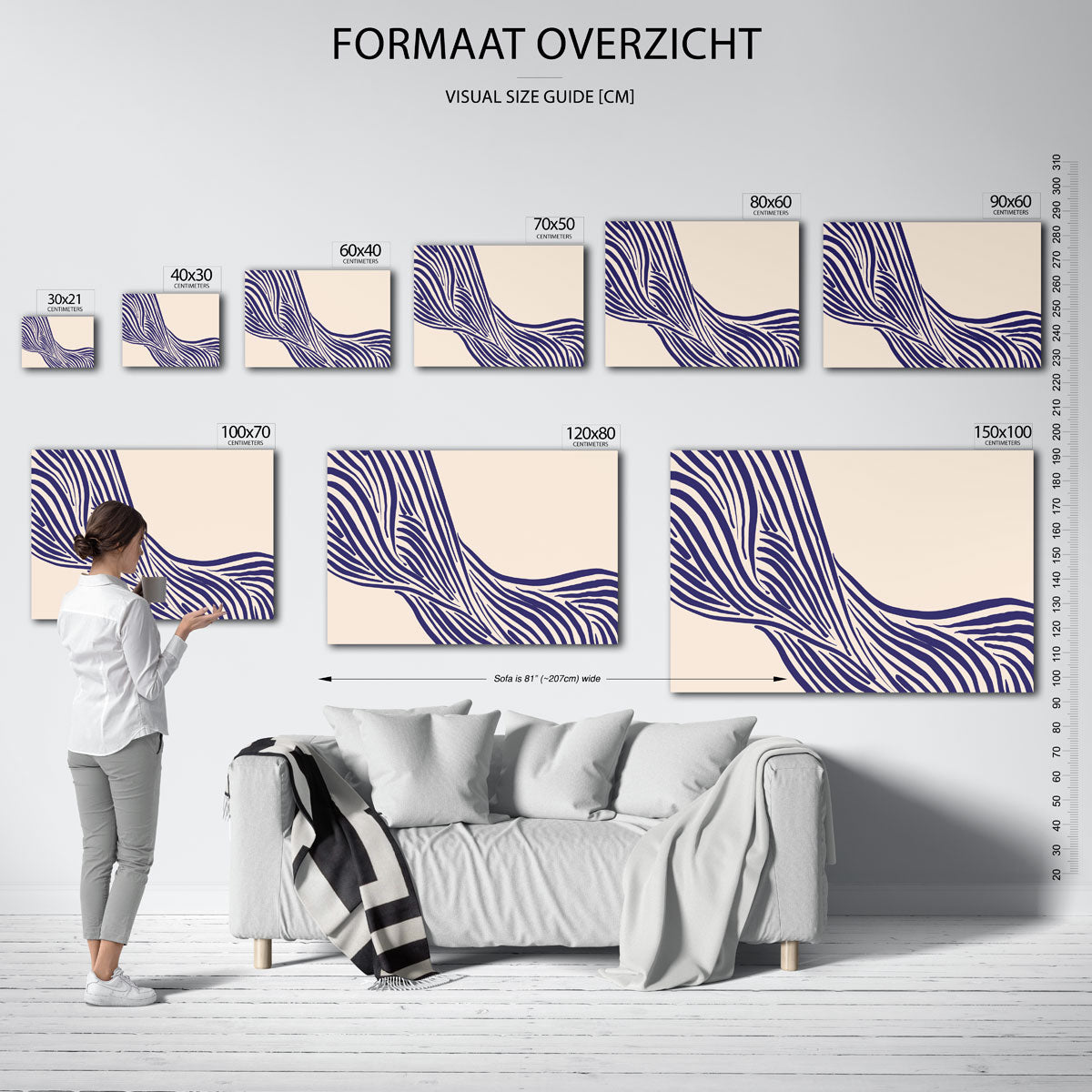 Golvende lijnen Poster